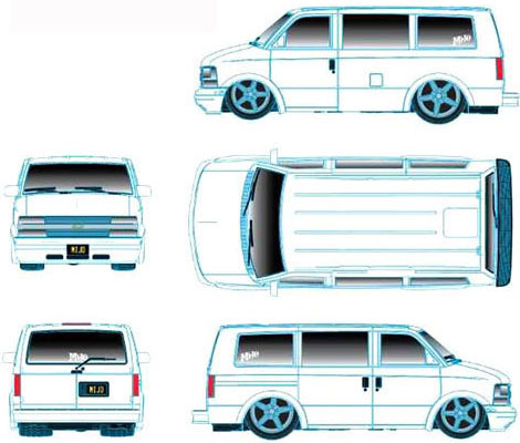 [予約]M2 Machines 1/64 (ダイキャスト製) 北米限定 1995 シボレー アストロバン カスタム ホワイト ※並行輸入