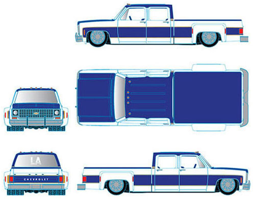 M2マシーン 1977 シボレー・シャイアン・スーパー 30 (チェイスカー) Mijo特注】 M2マシーン 1/64 1977 シボレー シャイアンスーパー 30