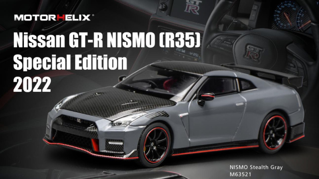 MOTORHELIX(モーターへリックス) 1/64 (ダイキャスト製) Nissan GT-R NISMO (R35) Special Edition 2022 NISMO Stealth Gray