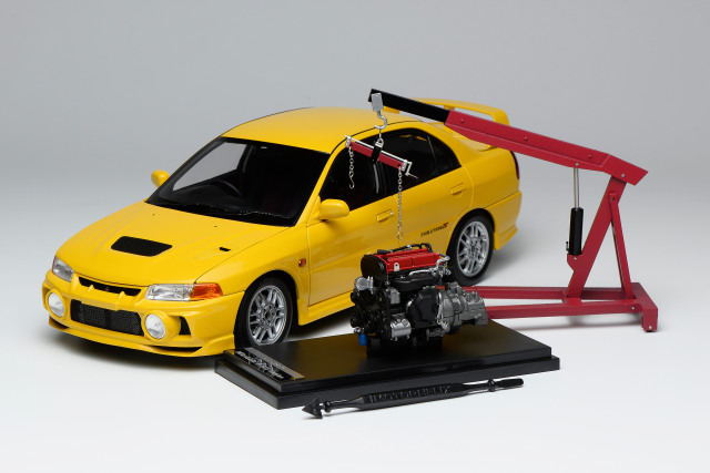 [予約]MOTORHELIX(モーターへリックス) 1/18 (ダイキャスト製) 三菱 ランサー エボリューション EVO IV  Dandelion Yellow