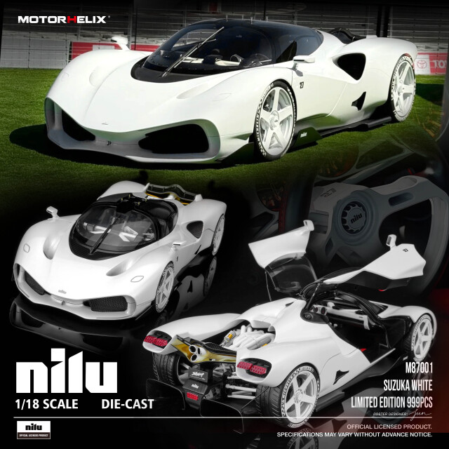 [予約]MOTORHELIX(モーターへリックス) 1/18 (ダイキャスト製) Nilu Suzuka White