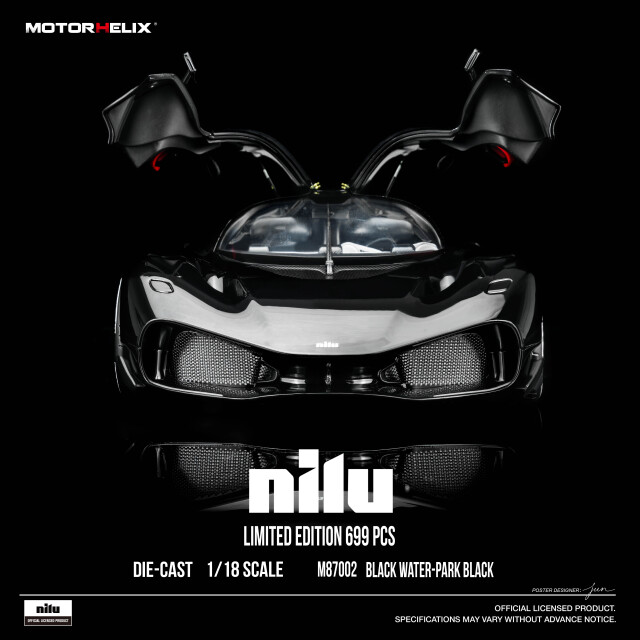[予約]MOTORHELIX(モーターへリックス) 1/18 (ダイキャスト製) Nilu BLACK WATER-PARK BLACK