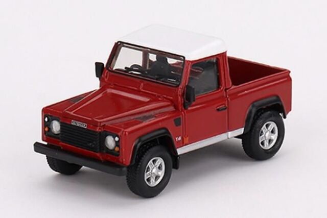 MINI GT 1/64 ランドローバー ディフェンダー 90 ピックアップ マサイレッド(右ハンドル)
