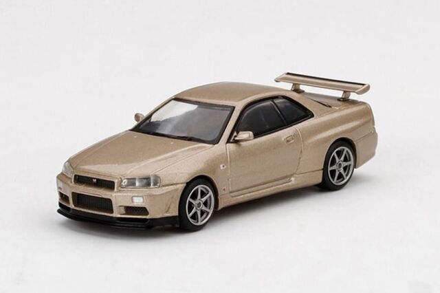 MINI GT 1/64 Nissan スカイライン GT-R R34 Mスペック シリカブレス(右ハンドル)
