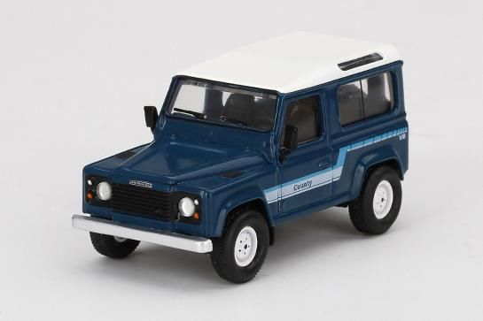MINI GT 1/64 ランドローバー ディフェンダー 90 カウンティワゴンストラトスブルー(右ハンドル)