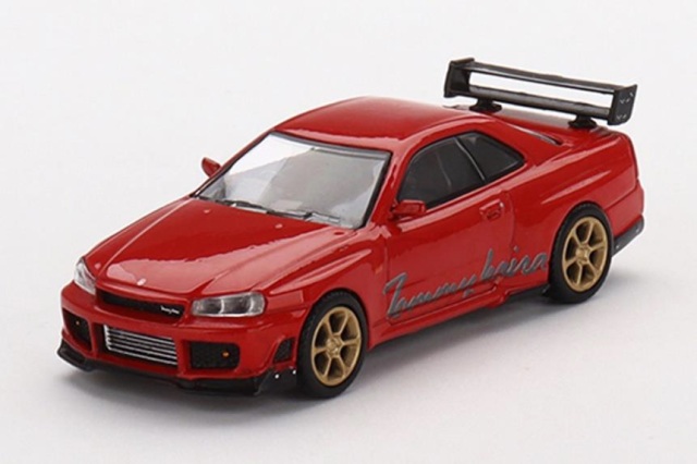 MINI GT1/64 Nissan GT-R R34 トミーカイラ R-z レッド(右ハンドル）