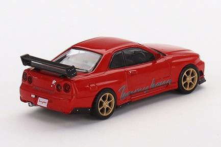 未開封 メルカリ便 TSM Model R34 LBWK 1/43 MINI GT1/64 Nissan GT-R R34 トミーカイラ R-z レッド(右