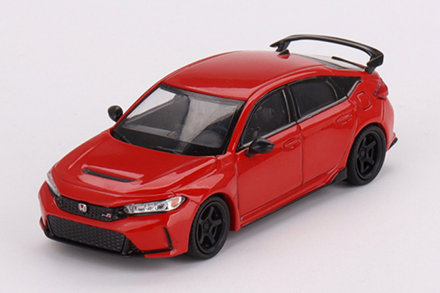 MINI GT 1/64 Honda シビック Type R 2023 ラリーレッド W/ Advan GT Wheel(右ハンドル）