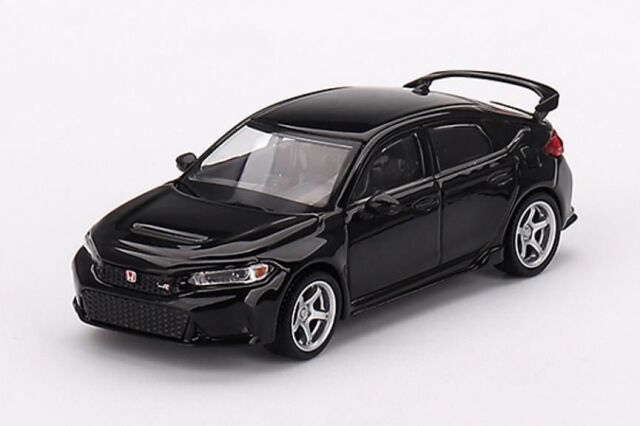 MINI GT 1/64 Honda シビック Type R 2023 クリスタルブラック・パール W/ Advan GT Wheel(右ハンドル）