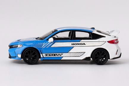 MINI GT 1/64 Honda シビック Type R 2023 #3 ペースカー ブルー(左