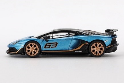 MINI GT 1/64 ランボルギーニ アヴェンタドール SVJ 63 ブルー