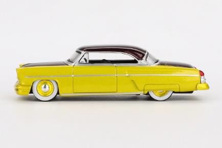 MINI GT 1/64 リンカーン カプリ ホットロッド 1954 ライムイエロー(左