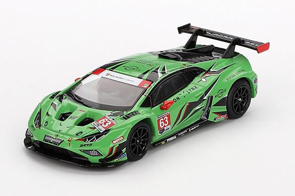 MINI GT 1/64 (ダイキャスト製) ランボルギーニ ウラカン GT3 EVO2 IMSA デイトナ24時間 2023 #63 Iron Lynx(左ハンドル)
