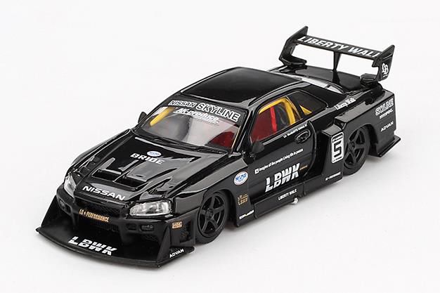 MINI GT 1/64 (ダイキャスト製) Nissan LB-ER34 Super Silhouette スカイライン ブラック(右ハンドル)