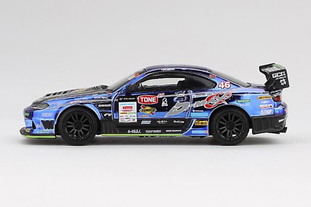 MINI GT リバティーウォーク ミニカー S15 シルビア FDJ D1 1/64 Nissan シルビア (S15) D1 GP 2023 #46 D-MAX RACING(右