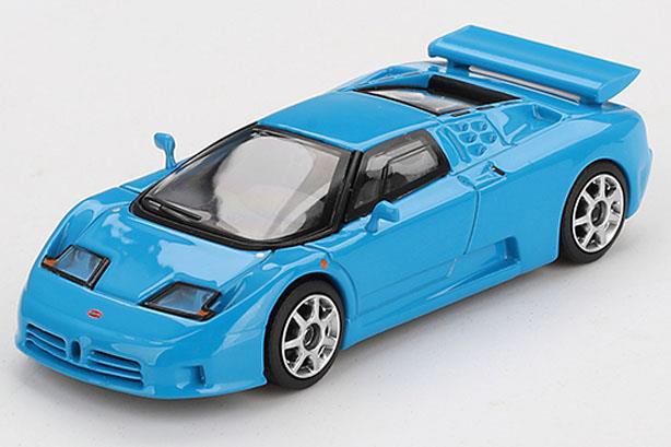 MINI GT 1/64 (ダイキャスト製) ブガッティ EB110 スーパースポーツ ブルー ブガッティ(左ハンドル)