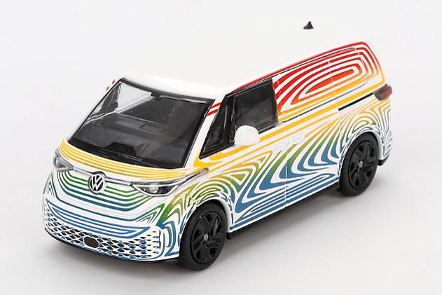 MINI GT 1/64 (ダイキャスト製) フォルクスワーゲン ID. Buzｚ プロトタイプ "レインボー"(左ハンドル)
