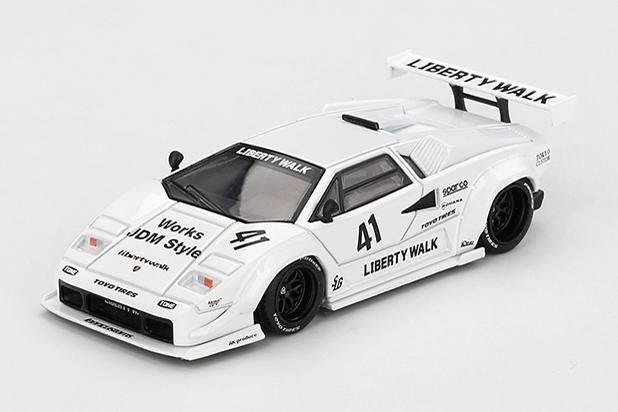 MINI GT 1/64 (ダイキャスト製) ランボルギーニ カウンタック LB-WORKS 東京オートサロン 2024 ホワイト(左ハンドル) ※ブリスタータイプ