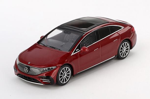MINI GT 1/64 (ダイキャスト製) メルセデス ベンツ EQS 580 4MATIC レッドメタリック(右ハンドル)