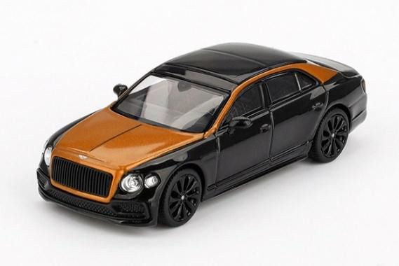 [予約]MINI GT 1/64 (ダイキャスト製) ベントレー フライングスパー Neptune Orange Flame / Onyx(左ハンドル) ※ブリスタータイプ