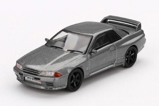 MINI GT 1/64 (ダイキャスト製) Nissan スカイライン GT-R (NISMO BNR32 CRS Version)ダークメタルグレー(右ハンドル) ※ブリスタータイプ