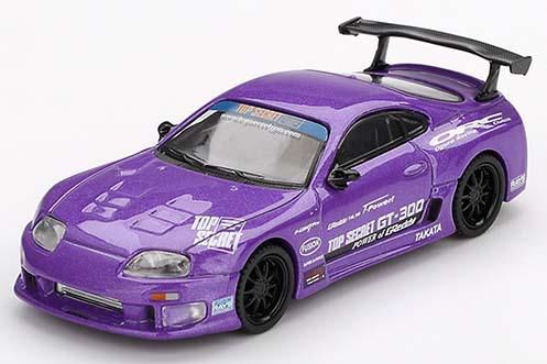 [予約]MINI GT 1/64 (ダイキャスト製) Toyota スープラ (A80) GT-300 Top Secret Purple(右ハンドル)
