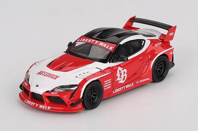 MINI GT 1/64 (ダイキャスト製) LB★WORKS GR スープラ レッド/ホワイト(左ハンドル) ※ブリスタータイプ