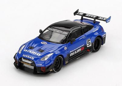 MINI GT 1/64 (ダイキャスト製) LB-Silhouette WORKS GT Nissan 35GT-RR バージョン2 ブルー(左ハンドル) ※ブリスタータイプ