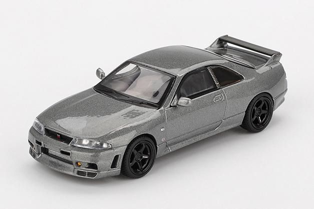 [予約]MINI GT 1/64 (ダイキャスト製) Nissan スカイライン GT-R ダークメタルグレー(NISMO BCNR33 CRS バージョン)(右ハンドル)