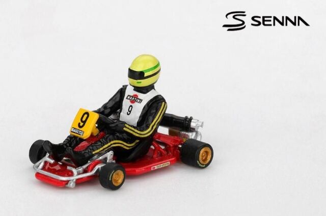 [予約]MINI GT × Senna 1/64 (ダイキャスト製) セナ カート フォーミュラK  世界カート選手権 1981 #9 アイルトン・セナ
