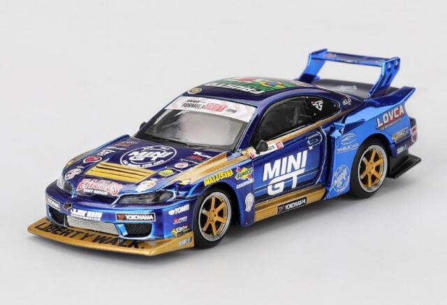 [予約]MINI GT 1/64 (ダイキャスト製) Nissan シルビア(S15) LB-Super Silhouette #555 2025 Formula Drift Japan Team MINI GT Liberty Walk(右ハンドル) ※ブリスタータイプ