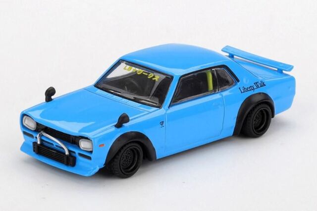 [予約]MINI GT 1/64 (ダイキャスト製) Nissan LB★Nation ハコスカ ベビーブルー(右ハンドル) ※ブリスタータイプ