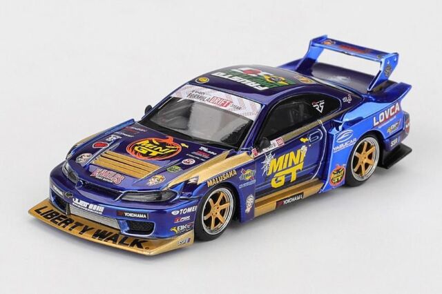 [予約]MINI GT 1/64 (ダイキャスト製) Nissan シルビア(S15) LB-Super Silhouette #555 2025 Formula Drift ハロウィンスペシャル Team MINI GT Liberty Walk(右ハンドル)