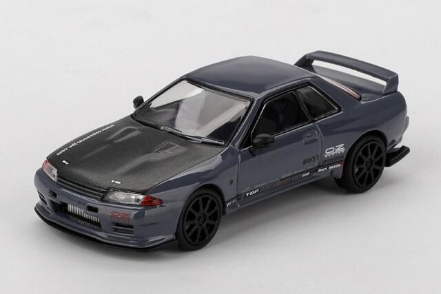 [予約]MINI GT 1/64 (ダイキャスト製) Nissan スカイライン GT-R VR32 Top Secret ステルスグレー(右ハンドル)
