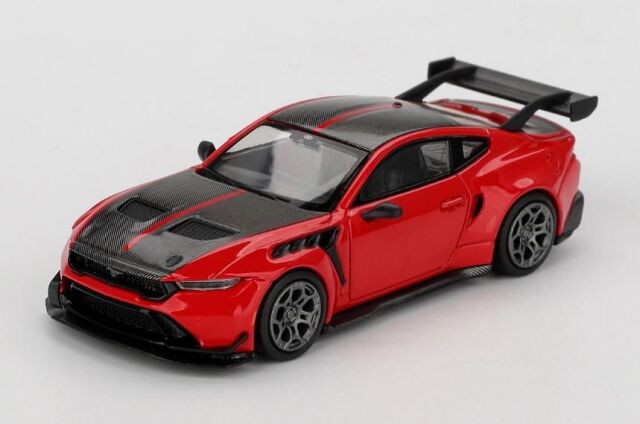 [予約]MINI GT 1/64 (ダイキャスト製) フォード マスタング GTD レースレッド(左ハンドル) ※ブリスタータイプ
