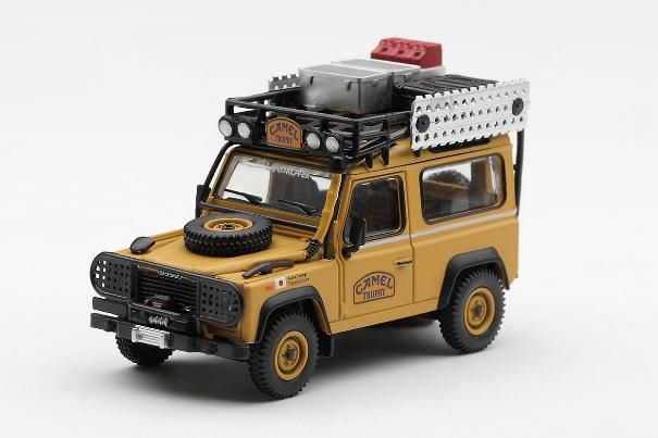 [予約]MINI GT 1/64 (ダイキャスト製) ランドローバー ディフェンダー 90 キャメルトロフィー ボルネオ島 1985 チームジャパン(左ハンドル) ※ブリスタータイプ