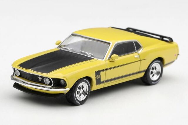 [予約]MINI GT 1/64 (ダイキャスト製) フォード マスタング Boss 302 1969 ブライトイエロー(左ハンドル) ※ブリスタータイプ