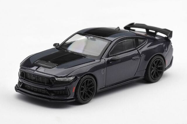 [予約]MINI GT 1/64 (ダイキャスト製) フォード マスタング ダークホース ブルーエンバー(左ハンドル)