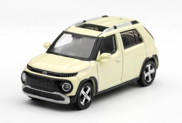 [予約]MINI GT 1/64 (ダイキャスト製) Hyundai キャスパー バタークリームイエローパール(左ハンドル)韓国限定