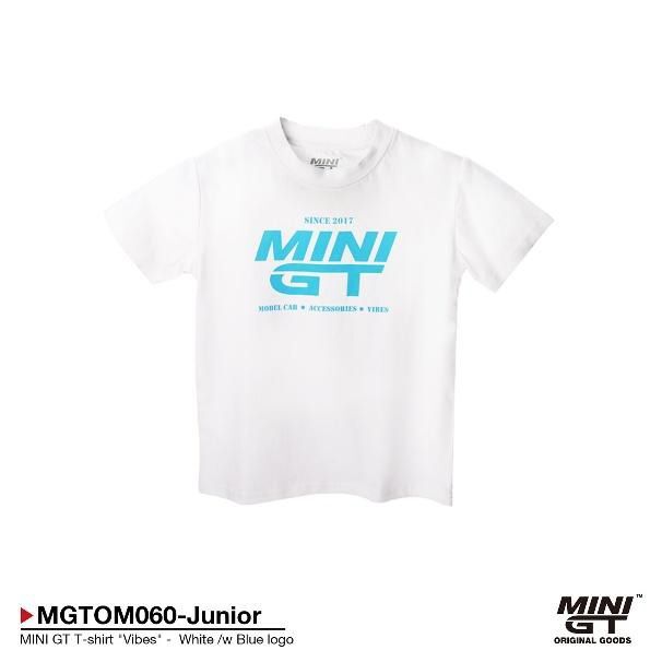 [予約]MINI GT Vibes ホワイト w/ ブルーロゴ Tシャツ(キッズサイズ)