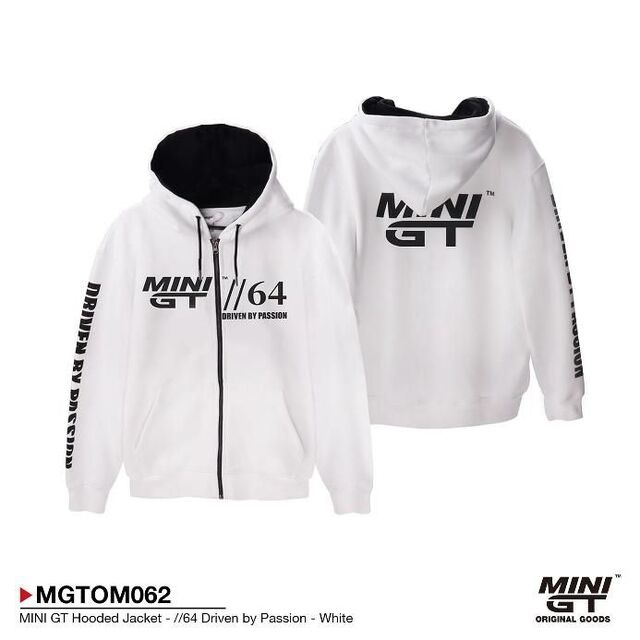 [予約]MINI GT //64 Driven by Passion ホワイト スウェット(フルジップ)