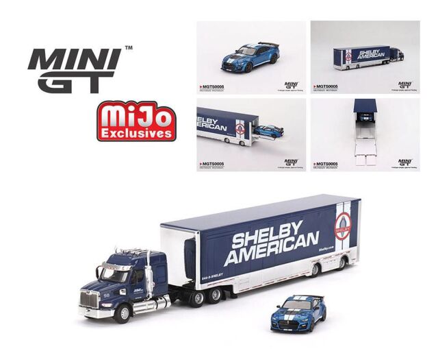 MINI GT 1/64 シェルビー トランスポーターセットウェスタン スター 49X レーシングトランスポーター(左ハンドル)／シェルビー GT500 SE ワイドボディフォード パフォーマンス ブルー(左ハンドル)
