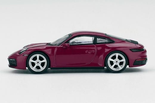 MINI GT 1/64 (ダイキャスト製) ポルシェ 911(992.1) ルビーストーン