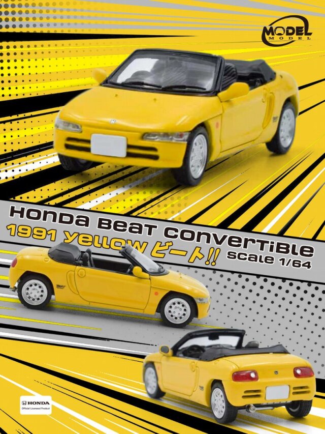 MODEL MODEL 1/64 (ダイキャスト/ABS製) Honda Beat コンバーチブル 1991
