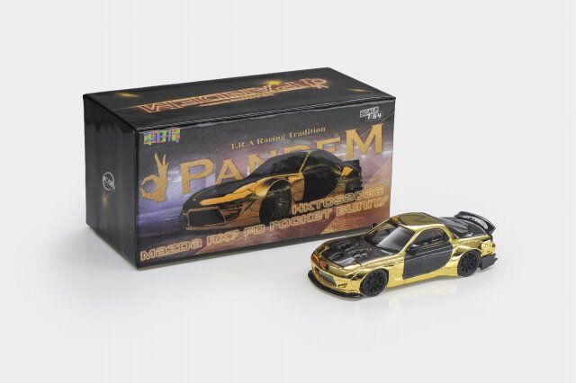 [予約]MODEL MODEL 1/64 (ダイキャスト製) Mazda RX7 FD Rocket Bunny ゴールドメッキ