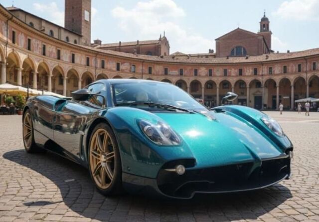 [予約]BBR MODELS 1/18 (レジン製) Pagani Utopia Roadster Cobalto gloss carbon - open roof ※ケース付