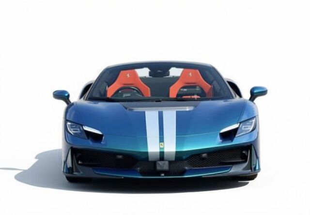 [予約]BBR MODELS 1/18 (レジン製)Ferrari 296 Speciale A - spider Blu Capri with silver stripes no roof