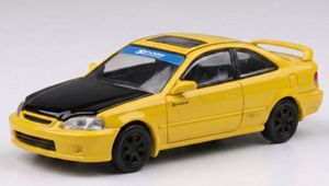 [予約]PARA64 1/64 (ダイキャスト製) ホンダ シビック クーペ EM1 1999 イエロー/カーボンボンネット ※右ハンドル