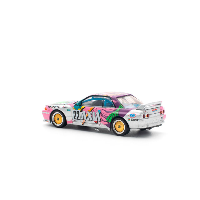 ミニカー POP RACE SKYLINE GT-R R32 1/64 Pop Race 1/64 NISSAN SKYLINE GT-R R32 - CRYSTAL WHITE