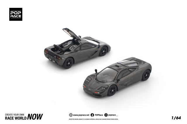 [予約]POP RACE 1/64 (ダイキャスト製) マクラーレン F1 カーボンエディション